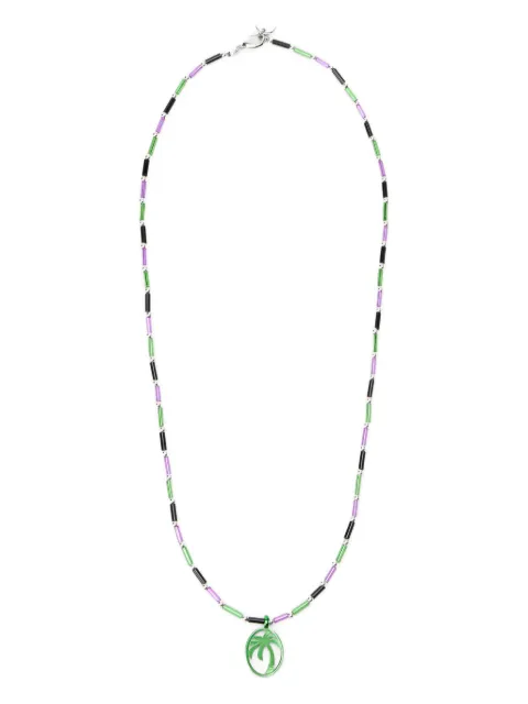 Palm Angels palm motif beads necklace Silver PMOB12IF25MAT0015535