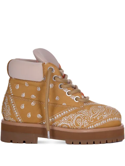 PDF paisley-pattern boots Yellow DFM45012S0010PX