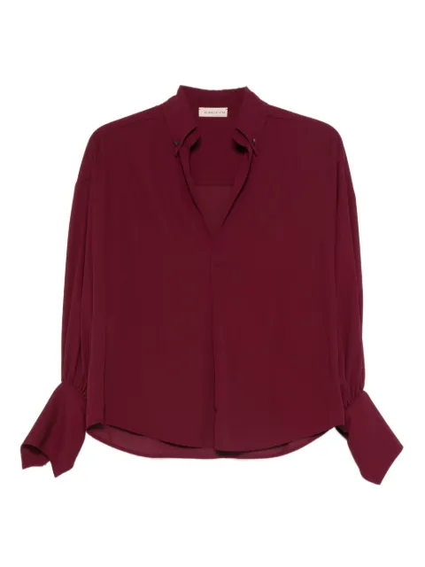 Blanca Vita buttoned-cuffs top Red CIZA9582