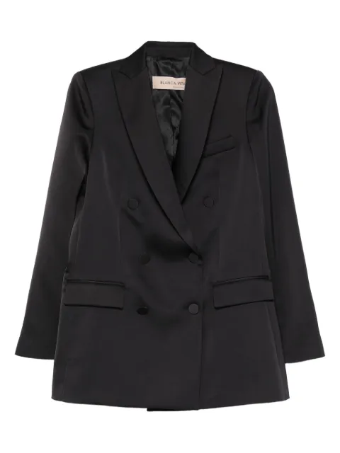 Blanca Vita double-breasted blazer Black GLOXY1334