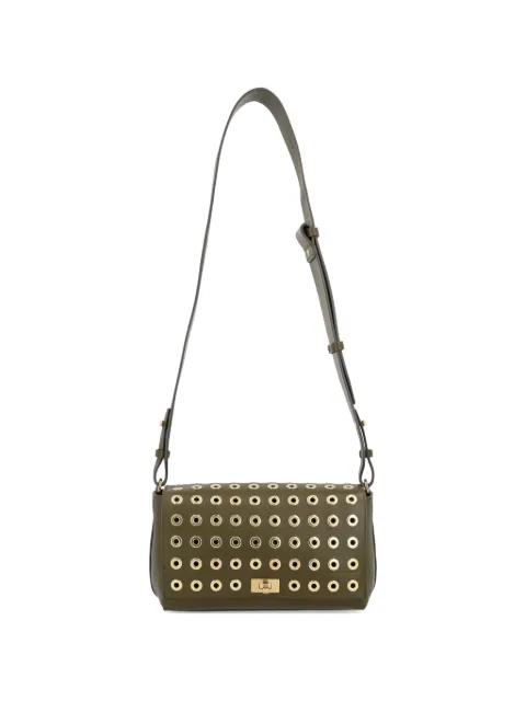 Anya Hindmarch eyelet-detail shoulder bag Green 200189BONSAI