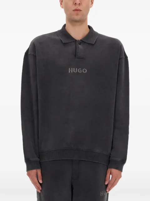 HUGO embroidery-logo polo shirt Grey 50546395