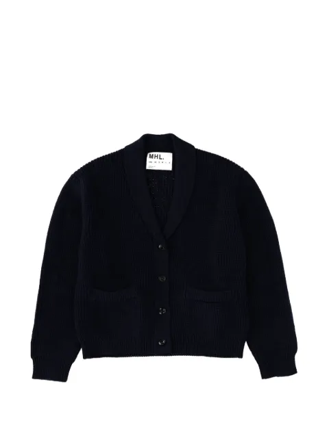 Margaret Howell seamless bed cardigan Blue WHKN0521A25IHRDKN