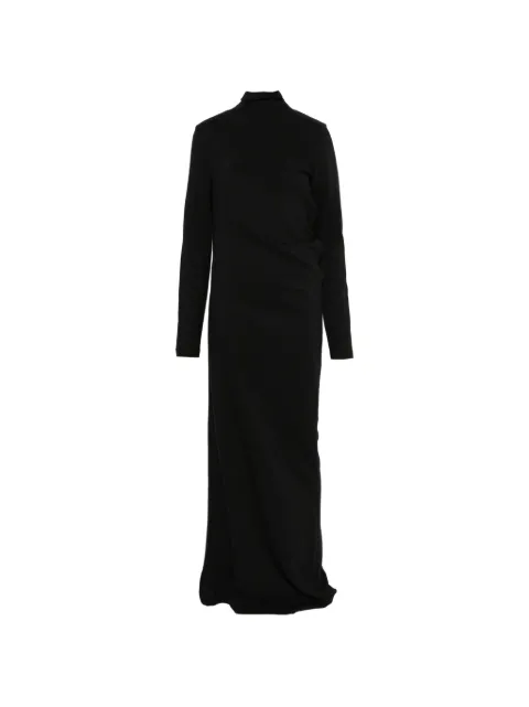 TOTEME twist long-sleeve maxi dress Black 261WRD0311FB0558001