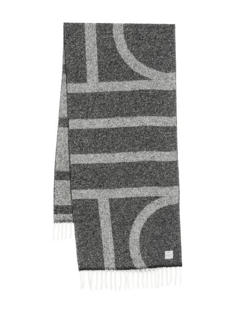 TOTEME monogram jacquard scarf Black 261WSC908FB0630046
