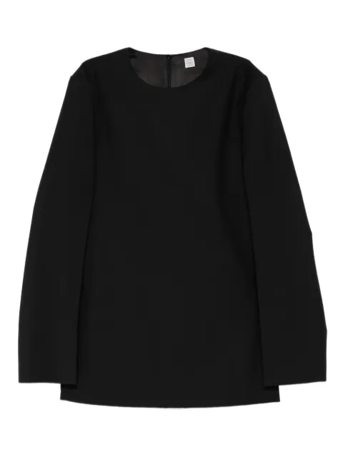 TOTEME round-neck blouse Black 261WRT0625FB0552001