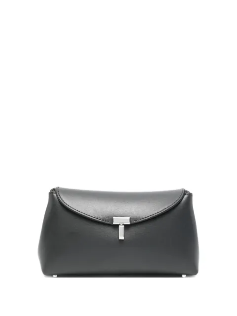 TOTEME mini T-lock leather clutch shark Blue 261WAL0085LE0025026