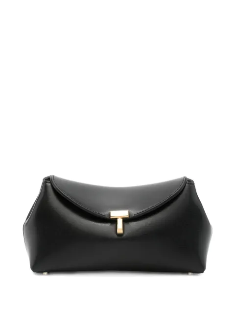 TOTEME mini t-lock leather clutch Black 261WAL0085LE0025001