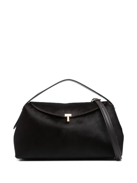 TOTEME T-lock pony hair top handle bag Red 251WAL961LE0112346