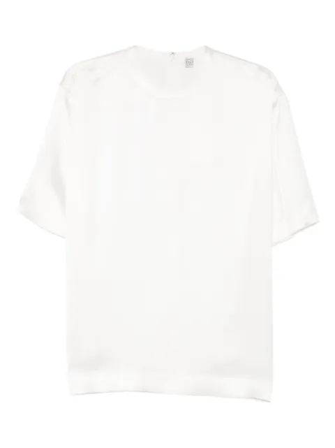 TOTEME satin T-shirt White 261WRT0629FB0546047