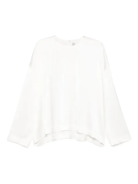 TOTEME round-neck blouse White 261WRT0656FB0546047