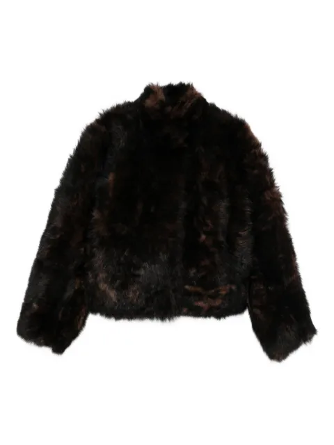 TOTEME Silky Shearling Jacket Brown 261WRO0276LE0198034