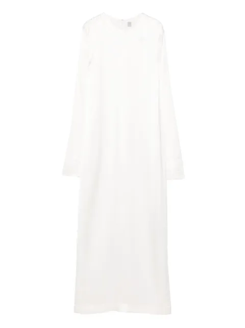 TOTEME long-sleeve midi dress White 261WRD0331FB0546047