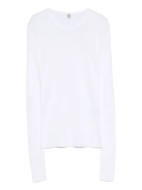 TOTEME long-sleeve cotton top White 261WRT0491YA0172047