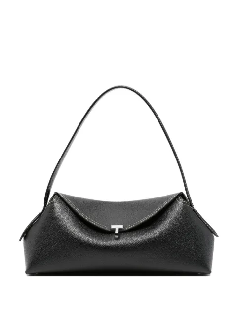 TOTEME T-lock grained-leather shoulder bag Black 261WAL0127LE0030001