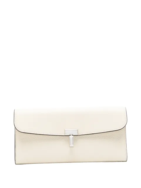 TOTEME T-lock leather wallet Neutrals 253WAM0041LE0030106