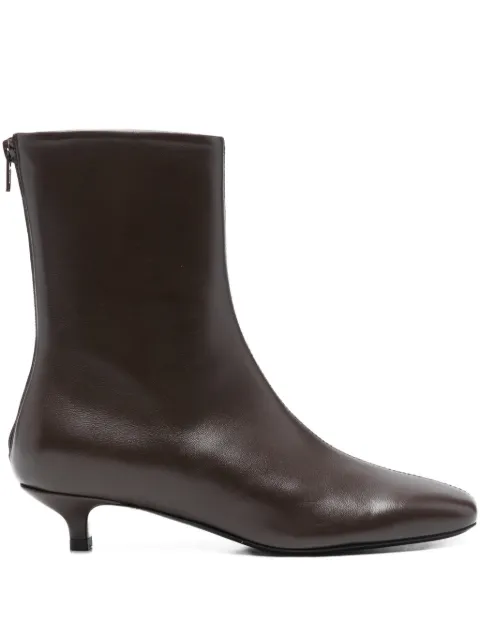 TOTEME 35mm nappa ankle boots Brown 261WAS0306LE0210102