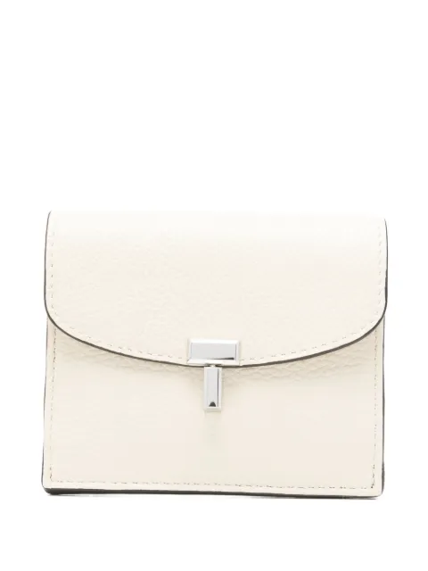 TOTEME T-lock grained-leather cardholder Neutrals 261WAM0042LE0030106