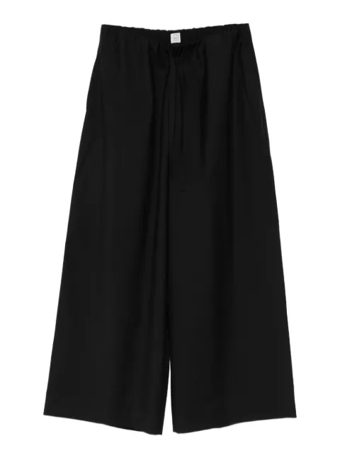 TOTEME Dinner drawstring wool trousers Black 261WRB0343FB0552001