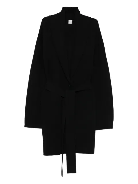 TOTEME shawl-lapel knitted coat Black 261WRT0699YA0008001
