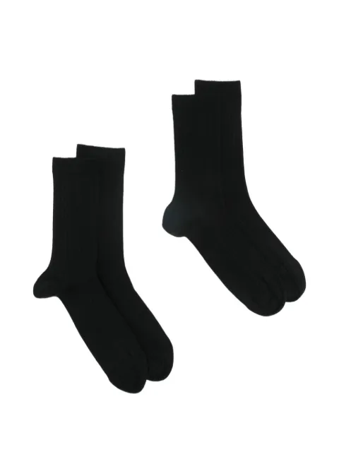 TOTEME ribbed crew socks (set of two) Black 261WSS0007YA0236001