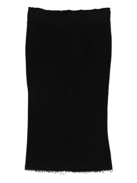 TOTEME fringed jersey midi skirt Black 261WRB0392FB0594001