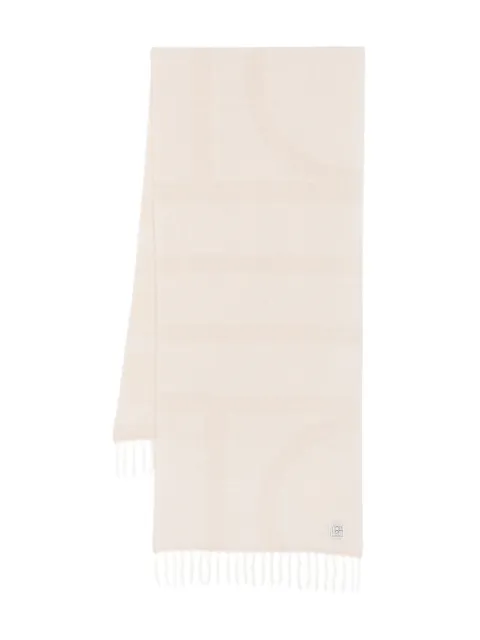 TOTEME monogram jacquard scarf Neutrals 261WSC908FB0630348