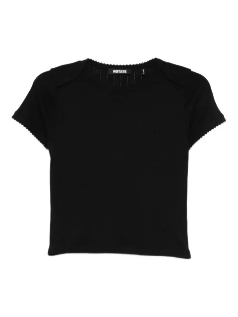 ROTATE BIRGER CHRISTENSEN pointelle T-shirt Black 115373100