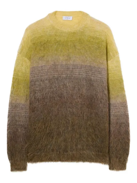 Off-White arrow gradient crewneck sweater Yellow OMHE170F25KNI0015258
