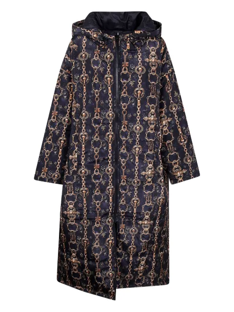 SITTINGSUITS chain hooded coat Black 9020231900