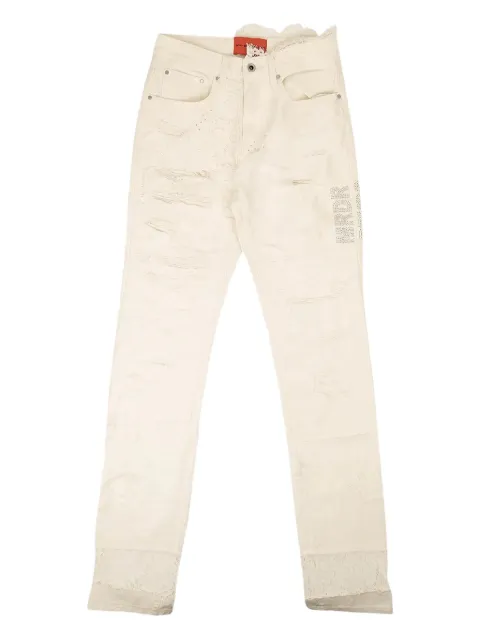 Who Decides War ripped five-pocket jeans White 100000203ALDDJ