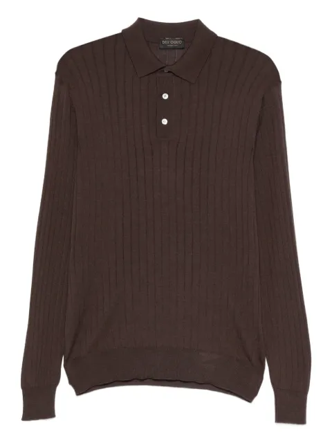 Dell'oglio long-sleeve polo shirt Brown PL1MLRM16C