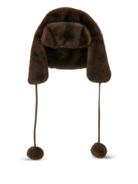 LOU ANDREA faux-fur hat Brown CHAPKAMOROBROWN