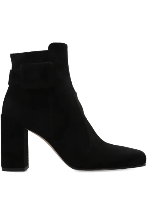Roger Vivier 85mm buckle block heel boots Black RVW79440570HR0B999