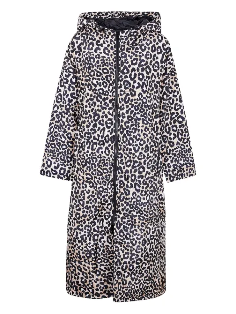 SITTINGSUITS hooded animal-print coat Neutrals 901107300