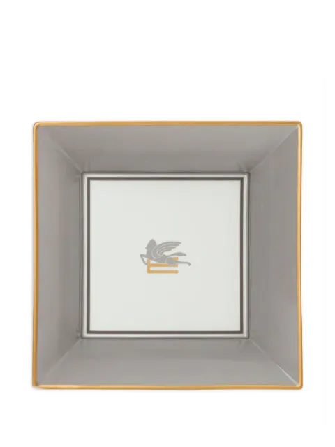 ETRO HOME pegasus porcelain tray (4cm x 16cm x 16cm) Grey UHHE0002AY003