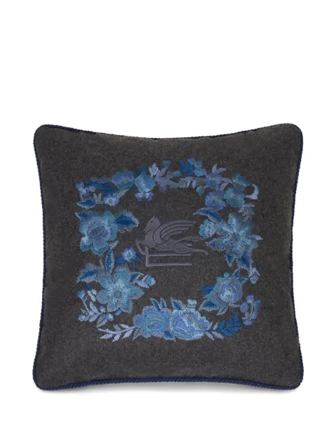 ETRO HOME embroidered floral cushion (45cm x 45cm) Grey UHNA0003AR285