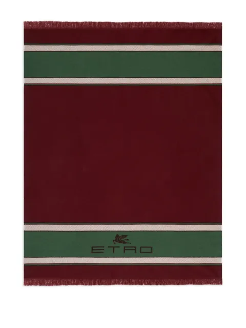 ETRO HOME logo-detail throw blanket (180cm x 140cm) Red UHNC0002AL285