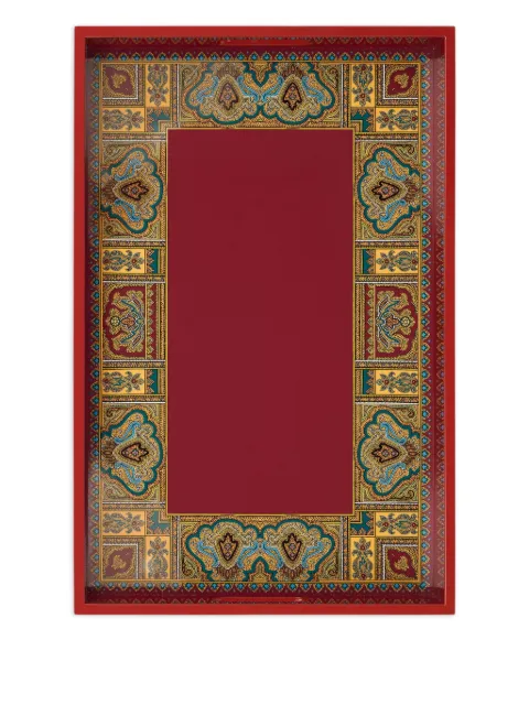 ETRO HOME paisley acrylic glass tray (5.5cm x 46cm x 30cm) Red UHIB0003AX133