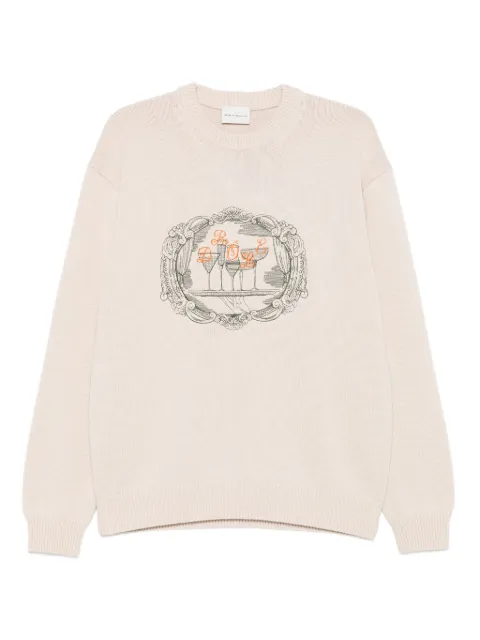 Drôle De Monsieur graphic-print sweater Neutrals HPO190WO023