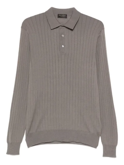 Dell'oglio ribbed polo shirt Grey PL1MLRM16C