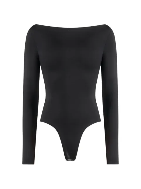 Manière De Voir Eva boat neck bodysuit Black WMN4048