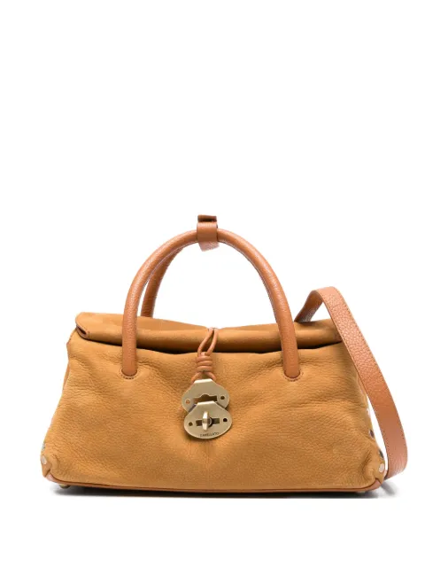 Zanellato Jones suede tote bag Brown 069120S0070000Z0250