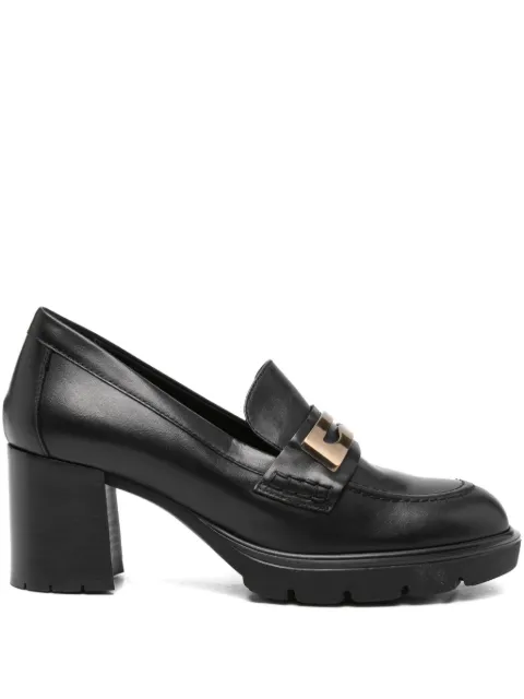 MELLUSO 50mm plaque-detail loafers Black L5264