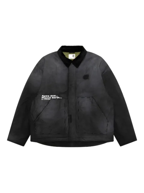 AAPE BY *A BATHING APE® corduroy-collar jacket Black AJK7746XXP