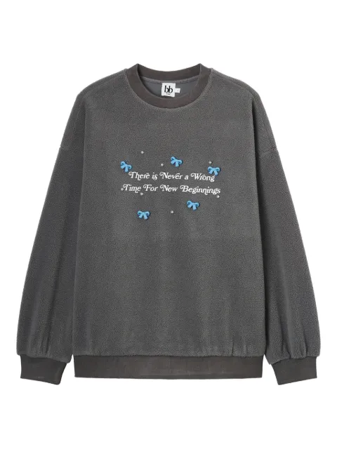 b+ab bow-appliqué sweater Grey 5F514AS