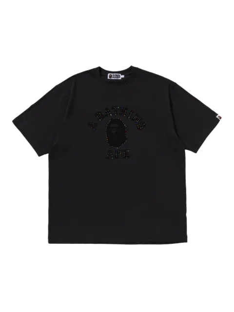 A BATHING APE® embellished T-shirt Black 001CSL801014M