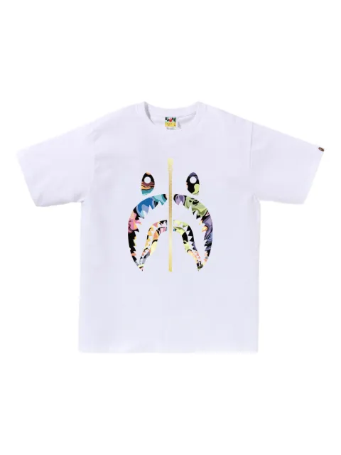 A BATHING APE® shark-graphic T-shirt White 001TEL801037M
