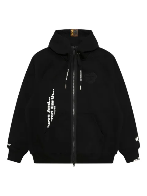 AAPE BY *A BATHING APE® hooded zip hoodie Black ASWC397XXP