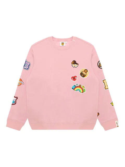 A BATHING APE® appliqué sweater Pink 0SW3042XXP